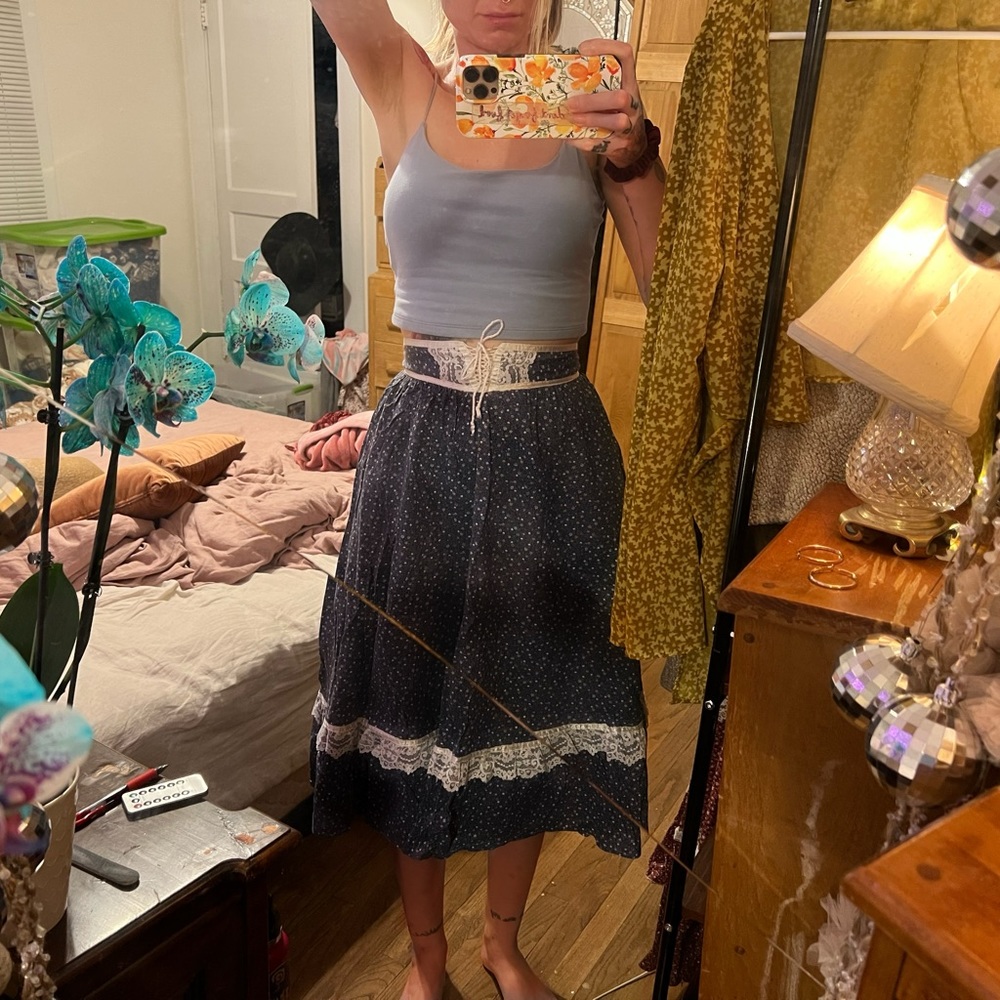RARE GUNNE SAX “gunnies” 70s vintage boho prairie skirt
